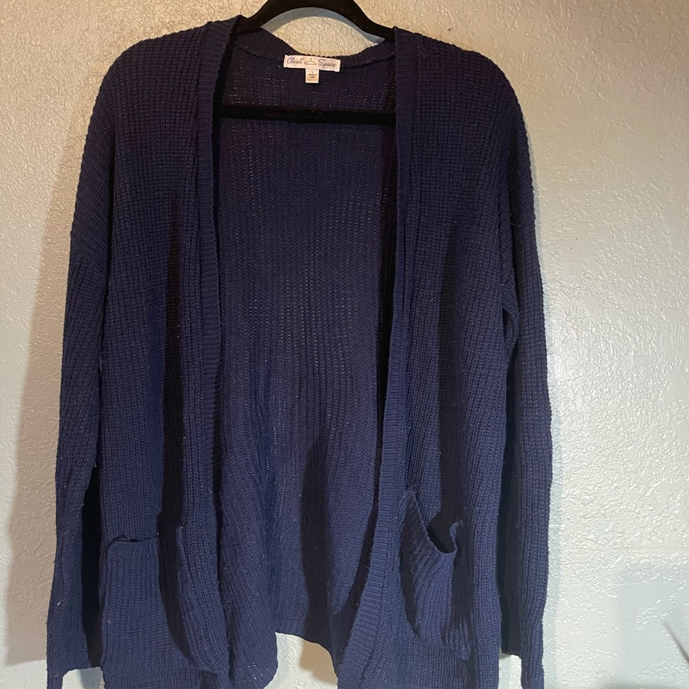 Women’s Dark Blue Knitted Cardigan